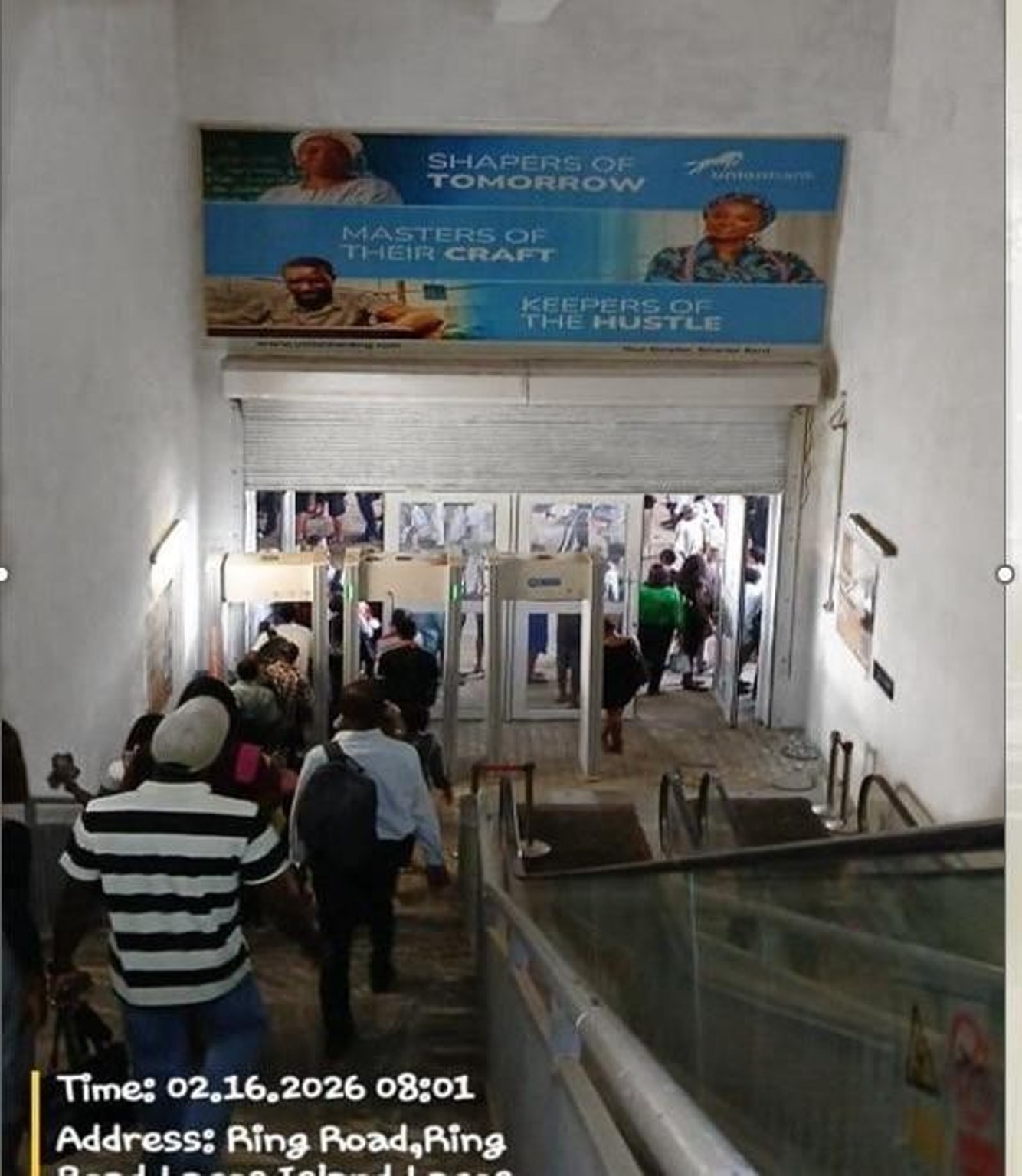 Exit B concourse branding — Concourse, Marina Station
