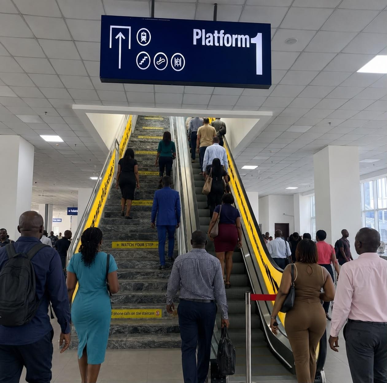 Railings to Platform 1 and 2 — Hand railing