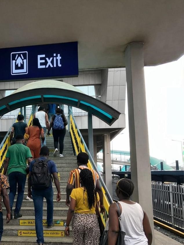 Platform 1 and 2 Entrance/Exit A hand railing — Hand railing