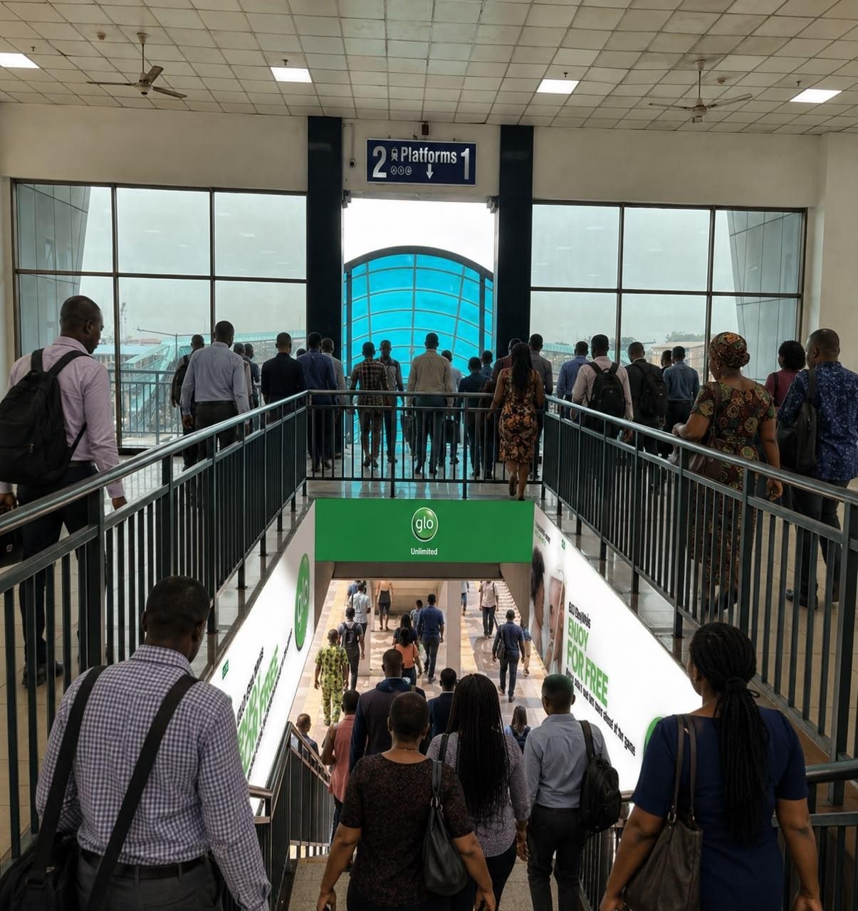 Platform 2 Entrance/Exit concourse branding — Concourse