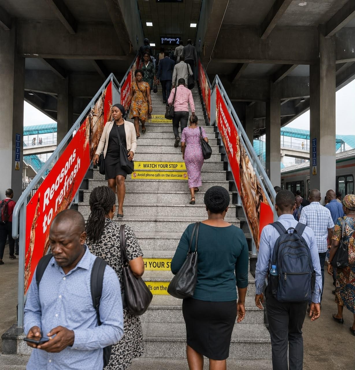 Platform Entrance/Exit B hand railing — Hand railing