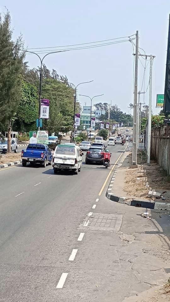13 poles on Ahmadu Bello Way, VI — Poles